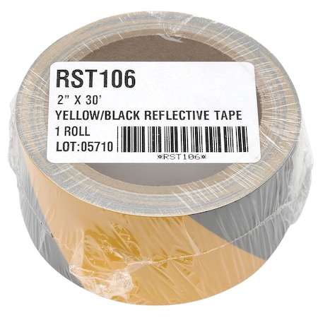 Incom Vinyl Yellow/Black, 3 in W x 30 in L RST136